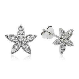 Gumush EA1160225 Gümüş Çiçek Çivili Küpe