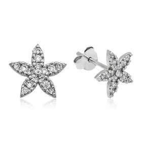 Gumush EA1160225 Gümüş Çiçek Çivili Küpe