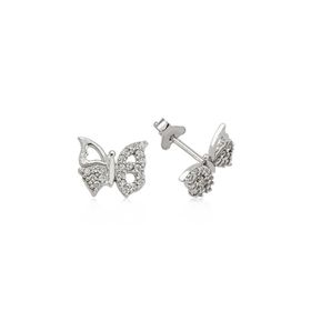 Gumush EA1160226 Gümüş Çivili Kelebek Küpe