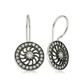 Gumush EA1760005 Sallantılı Çiçek Taşlı Gümüş Küpe