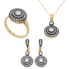 Gumush Elmas Model Kadın Gümüş Set