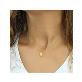 Gumush Gold 3 Boyutlu B Harf Bayan Gümüş Kolye