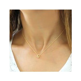Gumush Gold 3 Boyutlu G Harf Bayan Gümüş Kolye