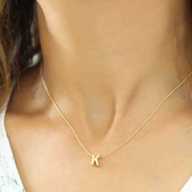 Gumush Gold 3 Boyutlu K Harf Bayan Gümüş Kolye