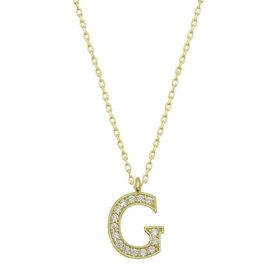 Gumush Gold G Harfi Kadın Gümüş Kolye