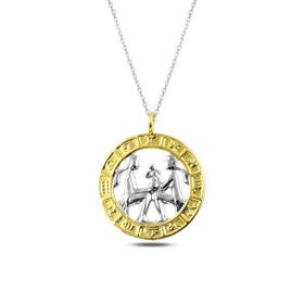 Gumush Gold İkizler Burcu Gümüş Kolye