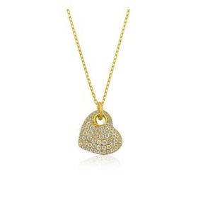 Gumush Gold Kalp Bayan Gümüş Kolye