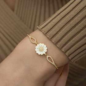 Gumush Gold Papatya Gümüş Bileklik