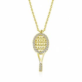 Gumush Gold Tenis Raketi Bayan Gümüş Kolye