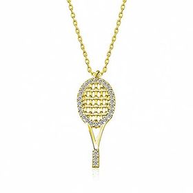 Gumush Gold Tenis Raketi Bayan Gümüş Kolye