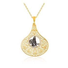 Gumush Gold Tuğra Bayan Gümüş Kolye