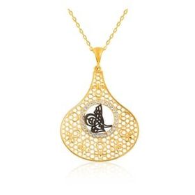 Gumush Gold Tuğra Bayan Gümüş Kolye