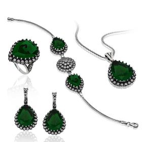 Gumush Hürrem Sultan Kadın Gümüş Set