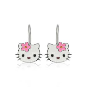 Gumush Kedi Sallantılı Çocuk Gümüş Küpe