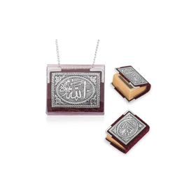 Gumush KR2550061 Zincirli Gümüş Küçük Kur’anı-ı Kerim