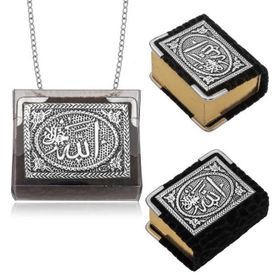 Gumush KR2550061 Zincirli Gümüş Küçük Kur’anı-ı Kerim