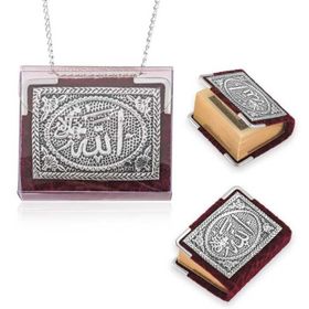 Gumush KR2550061 Zincirli Gümüş Küçük Kur’anı-ı Kerim