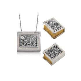 Gumush KR2550065 Gümüş Zincirli Küçük Kur’anı-ı Kerim