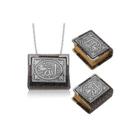 Gumush KR2550068 Gümüş Zincirli Küçük Kur’anı-ı Kerim