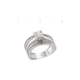 Gumush LR1670052 Tektaş Gümüş Yüzük