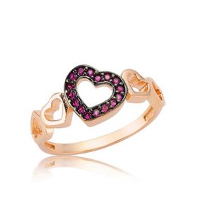 Gumush LR2230104 Gümüş Pembe Kalpli Bayan Yüzük