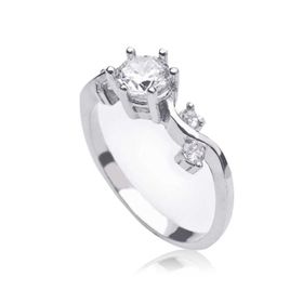 Gumush LRG47066004 Tek Taş Gümüş Kadın Yüzük