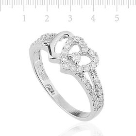 Gumush LRG47099011 Gümüş Kalpli Bayan Yüzük