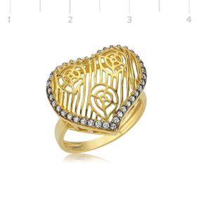 Gumush LRG47099011 Gümüş Kalpli Bayan Yüzük