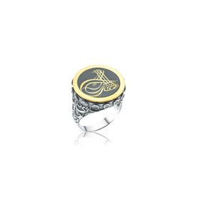 Gumush MR2350156 Tuğralı Gümüş Erkek Yüzük