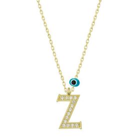 Gumush Nazar Gold Z Harfi Kadın Gümüş Kolye