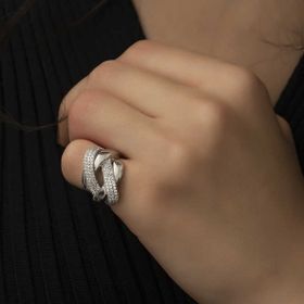 Gumush Örgü Model Gümüş Fantazi Yüzük