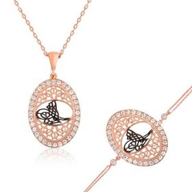 Gumush Osmanlı Tuğrası Kadın Gümüş Set