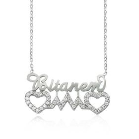 Gumush PT0460045 Bitanem Yazılı Kalp Kolye