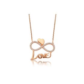 Gumush PT2610287 Kalpli Sonsuzluk Love Gümüş Kolye