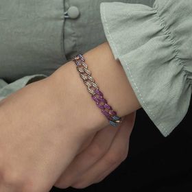 Gumush Renkli Taşlı Gurmet Gümüş Bayan Bileklik