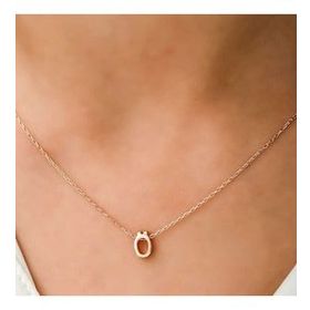Gumush Rose 3 Boyutlu Ö Harf Gümüş Kadın Kolye