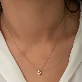 Gumush Rose 3 Boyutlu Ş Harf Gümüş Kadın Kolye