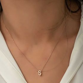 Gumush Rose 3 Boyutlu Ş Harf Gümüş Kadın Kolye