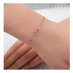 Gumush Rose Birleşik Halkalar Kadın Gümüş Kolye