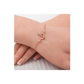 Gumush Rose Elif Vav Kadın Gümüş Bileklik
