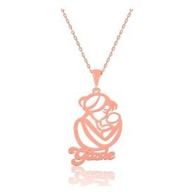 Gumush Rose İsimli Anne Çocuk Sevgisi İsimli Gümüş Kolye