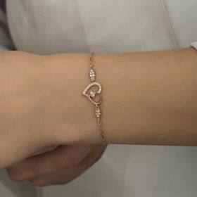 Gumush Rose Kalpli Tektaş Kadın Gümüş Bileklik
