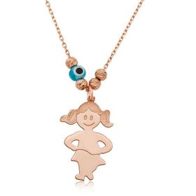 Gumush Rose Kız Çocuğu Bayan Gümüş Kolye