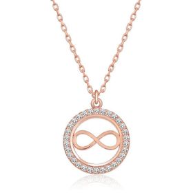Gumush Rose Minik Sonsuzluk Bayan Gümüş Kolye