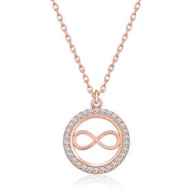 Gumush Rose Minik Sonsuzluk Bayan Gümüş Kolye