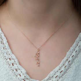 Gumush Rose Sarmaşık Bayan Gümüş Kolye