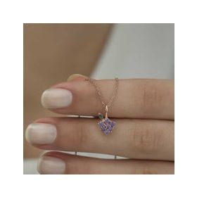 Gumush Rose Üzüm Figürlü Meyve Gümüş Kolye