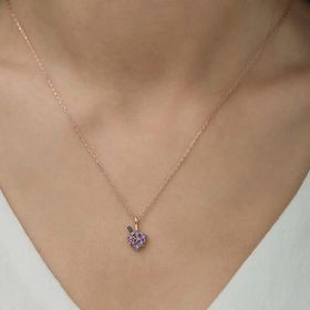Gumush Rose Üzüm Figürlü Meyve Gümüş Kolye