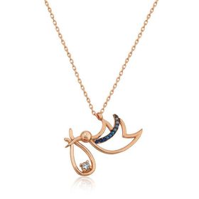 Gumush Rose Yeni Doğan Bebek Bayan Gümüş Kolye