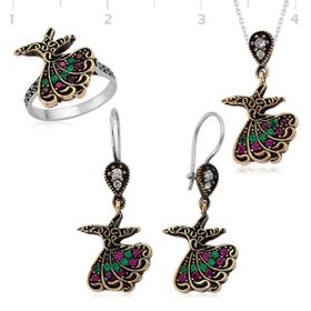 Gumush Semazen Kadın Gümüş Set